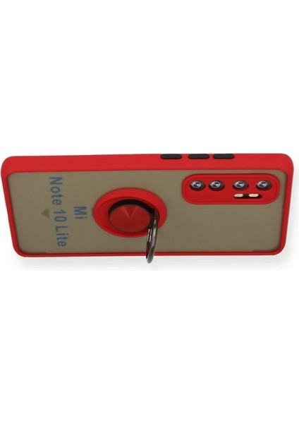 Xiaomi Mi Note 10 Lite Kılıf Montreal Yüzüklü Silikon Kapak - Kırmızı - PHN5917-6336 modelleri