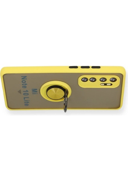 Xiaomi Mi Note 10 Lite Kılıf Montreal Yüzüklü Silikon Kapak - Sarı - PHN9766-7810 modelleri