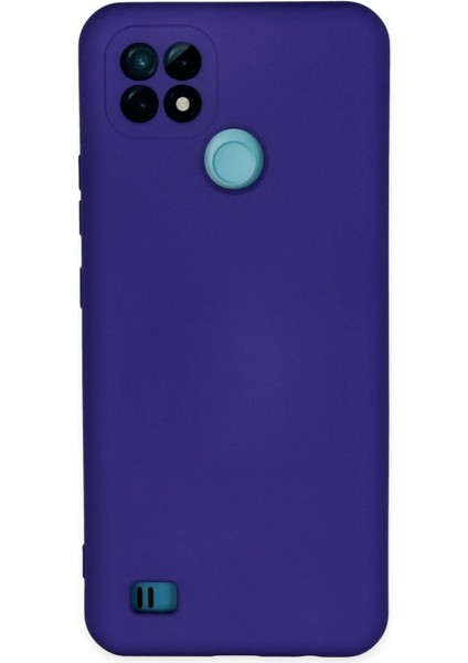 Realme C21 Kılıf Nano Içi Kadife Silikon - Mor - PHN5342-2474