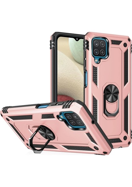 Samsung Galaxy A22 Kılıf Sofya Yüzüklü Silikon Kapak - Rose - PHN2942-1501 fiyatları