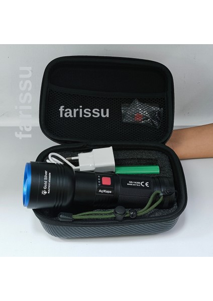 GS-14300 Şarjlı Avcı Feneri | 30W 3000 Lümen | 8000 Mah Li-Ion Batarya | Taşıma Çantalı modelleri