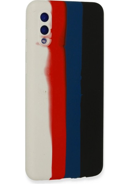 Samsung Galaxy A02 Kılıf Ebruli Lansman Silikon - Beyaz-Siyah - PHN4528-4709 modelleri