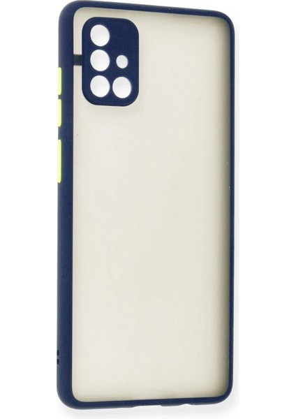 Samsung Galaxy A71 Kılıf Montreal Silikon Kapak - Lacivert - PHN4429-6519