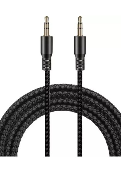 1.5 Metre Aux Kablo Hasır Örgü 3.5mm Aux Kablosu