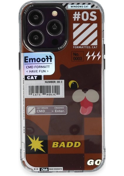 iPhone 14 Pro Kılıf Cat Desenli Kapak - Cat - 1 - PHN8095-2376