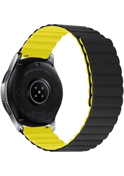 Galaxy Ile Uyumlu Watch Active 2 40MM Krd-52 Kordon Siyah-Sarı fiyatları