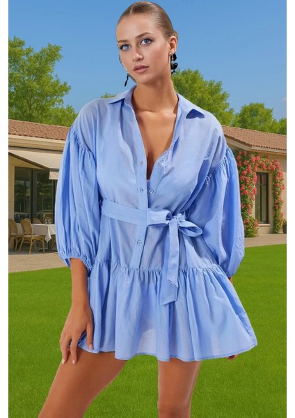 Yazlık Plaj Elbisesi Pamuklu Mini Elbise Vual Dokuma Özel Tasarım Özel Tasarım Kaliteli Işçilik fırsatları