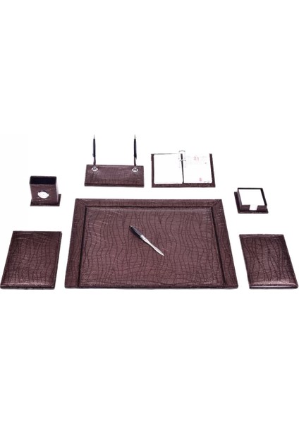 252 Kahverengi Lüks Sümen Takımı (Goya - 9 Parça)