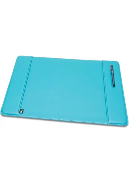 2k 535-12 Rainbow Turkuaz Suni Deri Tek Parça Pad Sümen