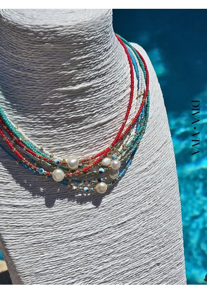 - Nomad Grace Afgan Boncuk Inci Detaylı Kadın Kolye fiyatları