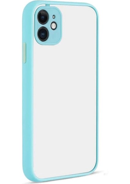 iPhone 12 Kılıf Montreal Silikon Kapak - Turkuaz - PHN7619-3076