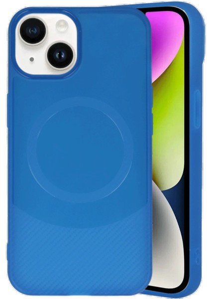 iPhone 14 Kılıf Maya Karbon Kapak - Lacivert - PHN4310-4430