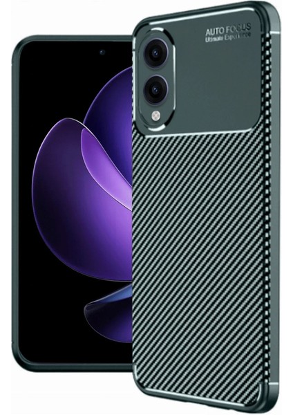 Samsung Galaxy S25 Edge Kılıf Auto Focus Karbon Kapak - Koyu Yeşil - PHN4715-3994
