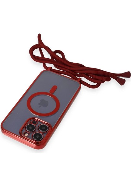 iPhone 14 Pro Max Kılıf Divo Lazer Askılı Magsafe Kapak - Kırmızı - PHN2076-9413 indirimleri