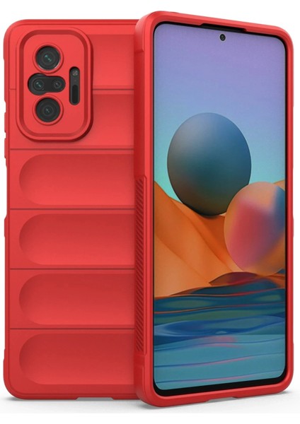 Xiaomi Redmi Note 10 Pro Kılıf Optimum Silikon - Kırmızı - PHN8262-8136