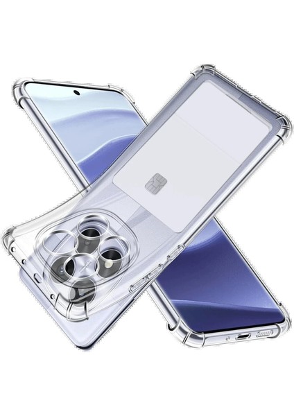 Xiaomi Redmi Note 14 Pro 4g Kılıf Kart Şeffaf Silikon - Şeffaf - PHN8361-9709