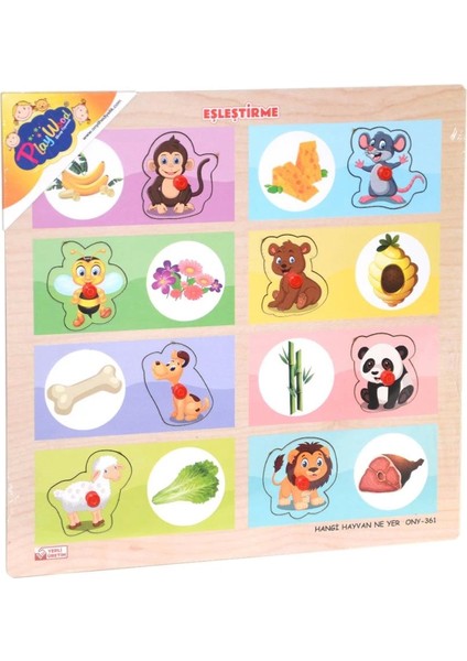 Bfs Nessiworld ONY-360-361 Onyıl, Ahşap Tutmalı Eşleştirme - Hangi Hayvan Ne Yer fırsatları