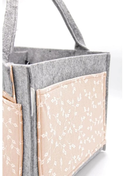 Bfs Babyjem Keçe Anne Bebek Bakım Çantası 772 Somon Çiçek modelleri