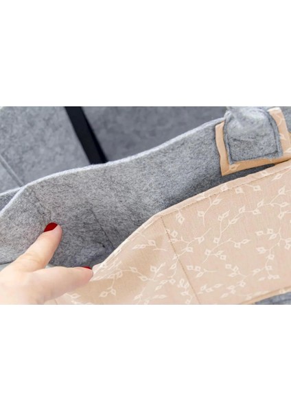 Bfs Babyjem Keçe Anne Bebek Bakım Çantası 772 Somon Çiçek fırsatları