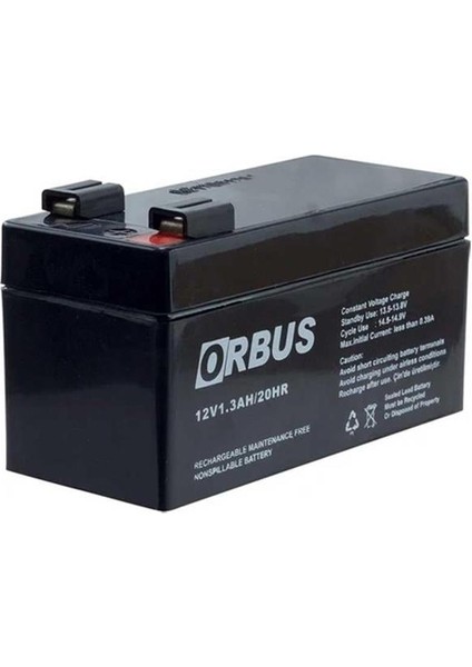 Özel 12 Volt 1.3 Amper Kuru Akü ORB12-1.3 (96X42X52 Mm) Fırsat!!!