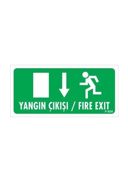 Yangın Toplanma Yeri Uyarı Levhası 17,5X25 KOD:934