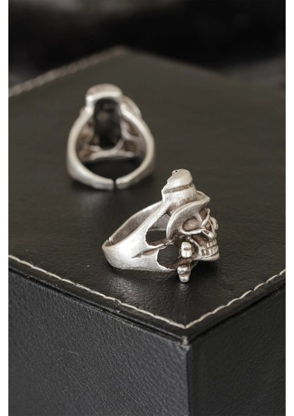 Bfs Kuru Kafa Tasarımlı Eskitme Gümüş Renkli Ayarlamalı Model Erkek Yüzük fiyatları