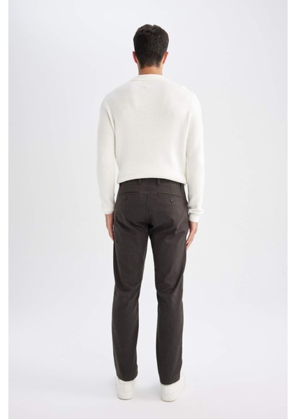 Chino Pantolon Regular Fit Normal Kesim Cepli Düz Paça D1050AX24WN