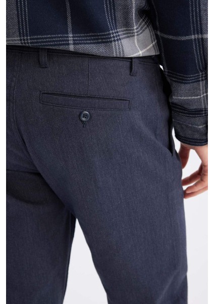 Chino Pantolon Regular Fit Normal Kesim Cepli Düz Paça D1050AX24WN