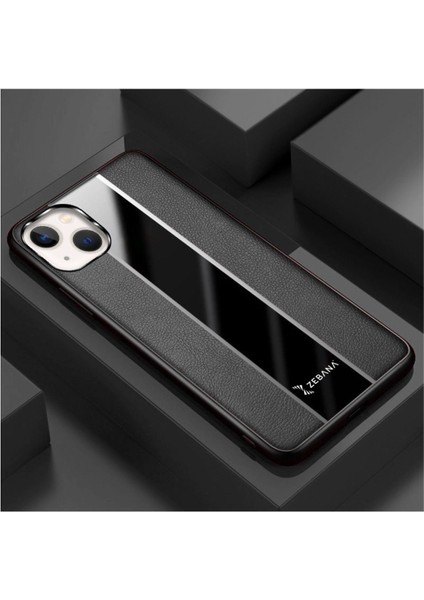 Apple Iphone 13 Uyumlu Kılıf Premium Deri Kılıf Siyah