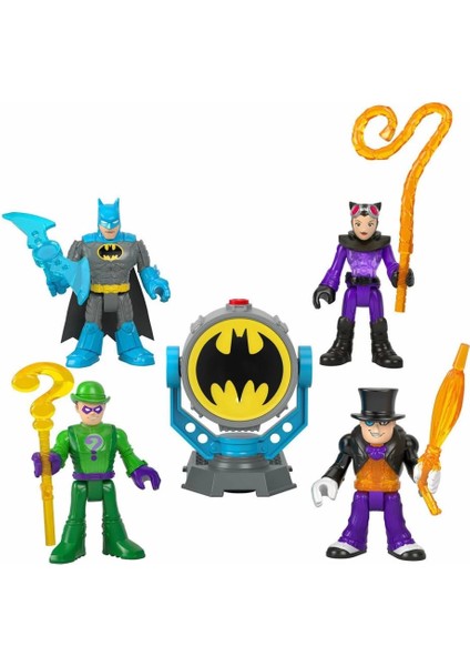 Bfs Nessiworld HFD47 Imaginext, Bat-Tech Bat-Signal Figür Seti, Dc Super Friends