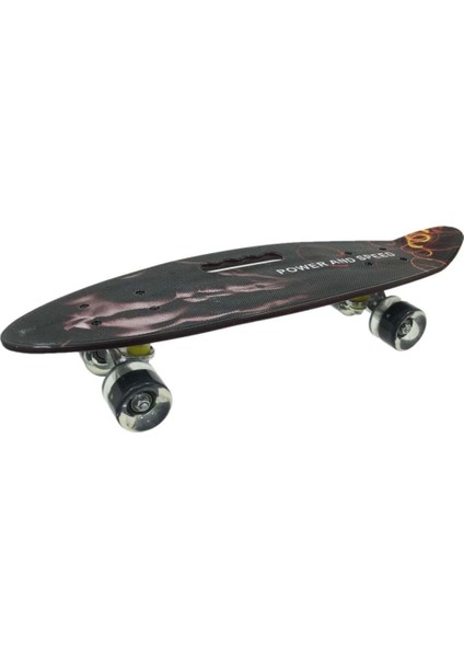 Bfs Desenli Orta Boy Işıklı Kaykay 60 cm
