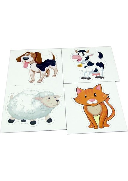 Bfs Nessiworld LC7224 Laço Kids Baby Puzzle - Hayvanlar / 2+3+4+5 Parça Puzzle / +1 Yaş fırsatları
