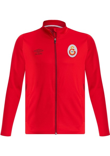 Orijinal Lisanslı Tam Fermuarlı Dik Yaka Kırmızı Antrenman Sweat Ahşap Kutulu