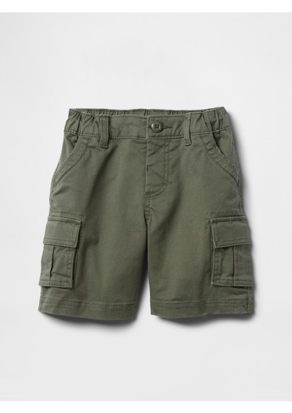Erkek Bebek Haki Pull-On Kargo Şort