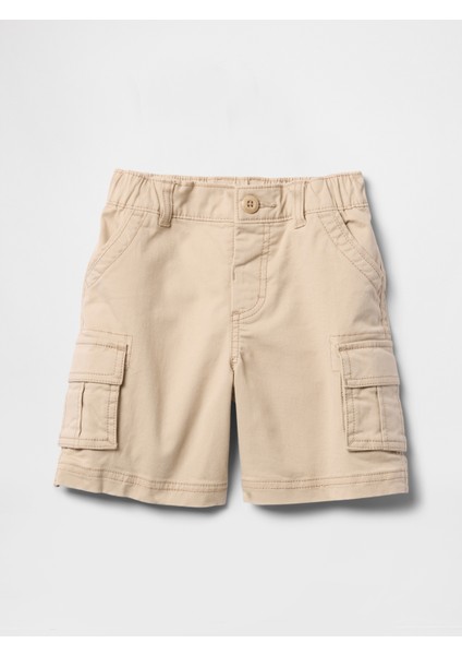 Erkek Bebek Bej Pull-On Kargo Şort