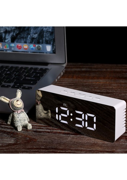 Dijital Çalar Saat Masa Çalar Saat Led Aynalı Çalar Saatler Sıcaklık Göstergesi (Yurt Dışından) indirimleri