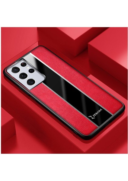 Samsung Galaxy S25 Ultra Uyumlu Kılıf Zebana Premium Deri Kılıf Kırmızı fiyatları
