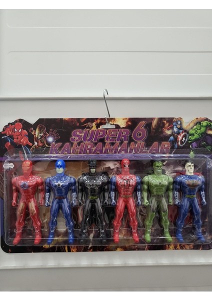 Işıklı Süper Kahramanlar 6'lı Kartela Set