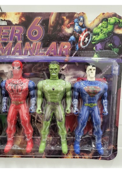 Işıklı Süper Kahramanlar 6'lı Kartela Set fiyatları