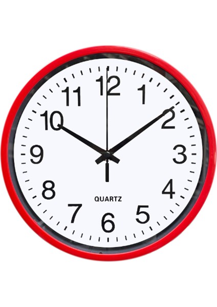 8 Inç Sessiz Duvar Saati Yuvarlak Modern Doğru Duvar Saatleri Ev Çalışma Mutfak Yatak Odası Kırmızı Kırmızı 8 Inç Duvar Saati (Yurt Dışından)