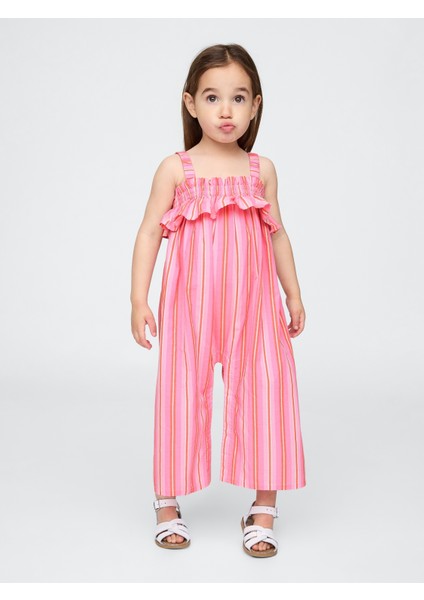 Kız Bebek Pembe Poplin Tulum