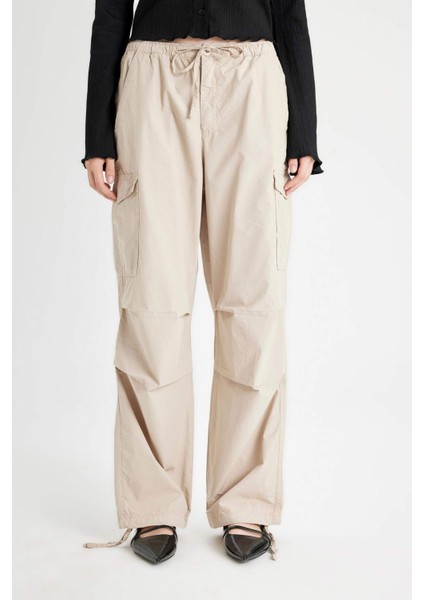 Coool Paraşüt Poplin Pantolon Basic Düz Cepli Beli Lastikli A6266AX24AU