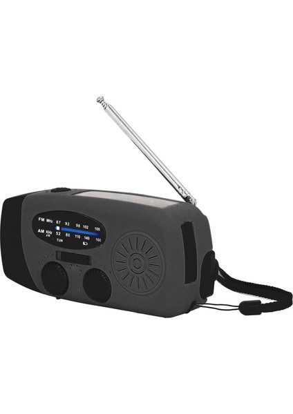 Acil Afet Önleme Için LED El Fenerli Taşınabilir Fm Am Wb USB Radyo El Kranklı Güneş Enerjili Radyosiyah Avrupa (Yurt Dışından) fiyatları
