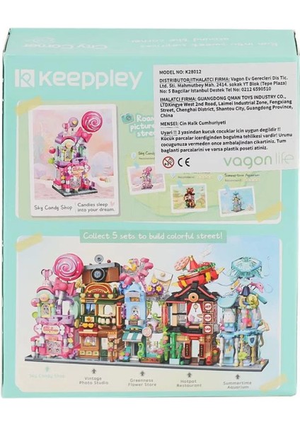 Bfs KP28012 Keeppley Candy Shop City Corner Blok Seti -Vagon Life modelleri