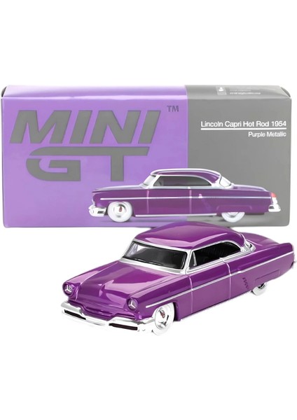 Bfs Mini Gt 1/64 Lincoln Capri Hot Rod 1954 Purple Metallic