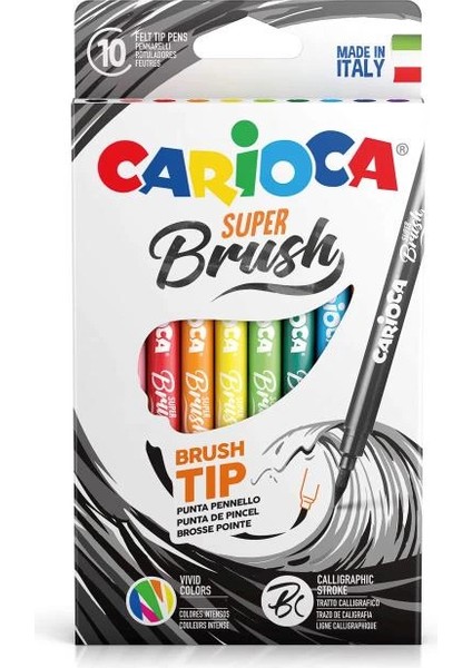 Bfs Carioca Süper Brush Keçeli Boya Kalemi 10LU