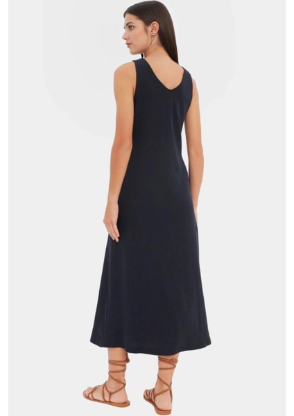 Kadın A Line Midi Örme Elbise Rahat Günlük Stil Dayanıklı Malzeme Mükemmel Uyum Trend Tasarım modelleri
