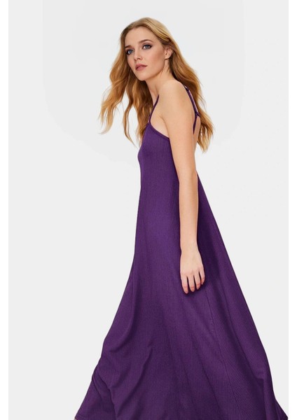 Maxi Elbise A Line Kalıp Ince Askılı Örme Kumaş Günlük Yazlık Seçkin Malzeme Özenle Seçilmiş fiyatları