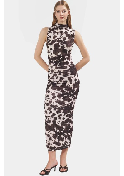 Maxi Elbise Bodycon Kalıp Örme Kumaş Günlük Casual Stil Trend Tasarım Uzun Ömürlü Rahat Kullanım