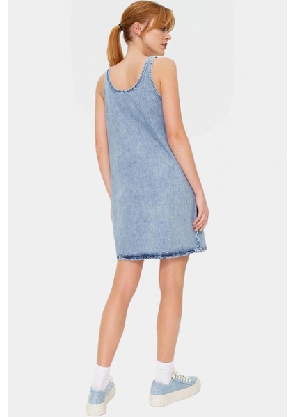 Denim Shift Mini Elbise Rahat Yazlık Stil Trend Tasarım ve Şık Profesyonel Görünüm modelleri